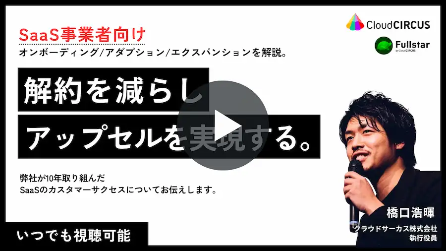 【アーカイブ配信】SaaS事業者向け:解約を減らし、アップセルを実現する。